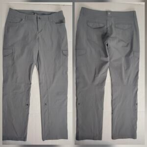Kuhl Outdoor Cargo Pants Womens 14 Freeflex Roll-Up Gray Gorpcore 6326